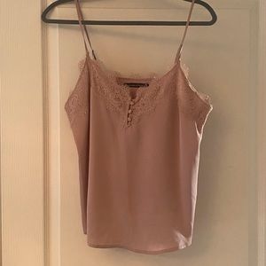 Abercrombie Lace Trim Silk Tank